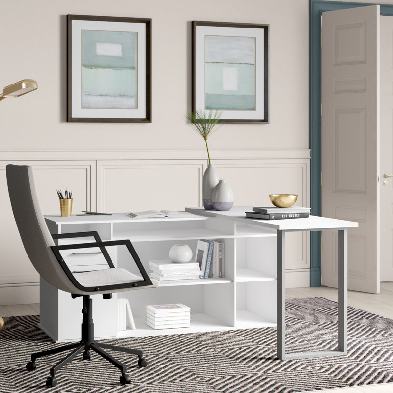 Mercury Row Alves Reversible LShaped Computer Desk & Reviews Wayfair